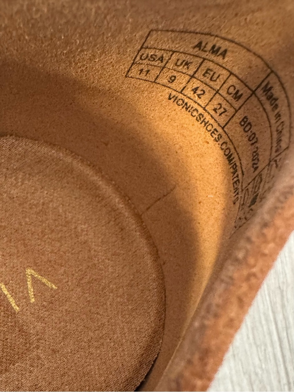 Vionic Alma Suede Wedge Heel Mary Jane Shoes Tan Comfort Size 11 *Flaw* - Picture 6 of 10